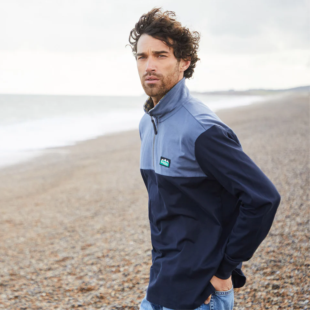 Ridgeline Mens Salthouse Zip Top - Navy Multi