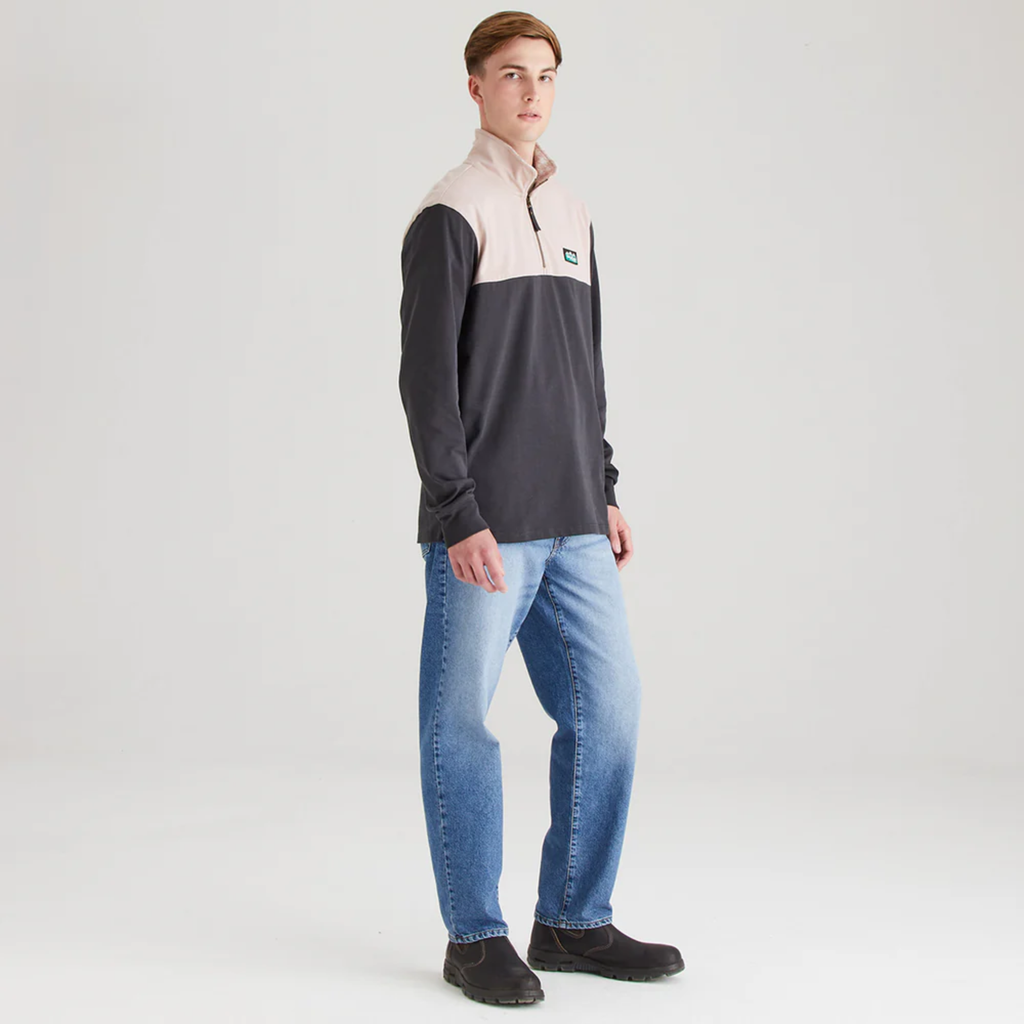 Ridgeline Mens Salthouse Zip Top - Shale Multi