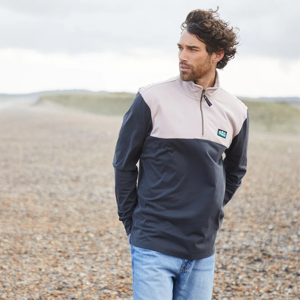 Ridgeline Mens Salthouse Zip Top - Shale Multi