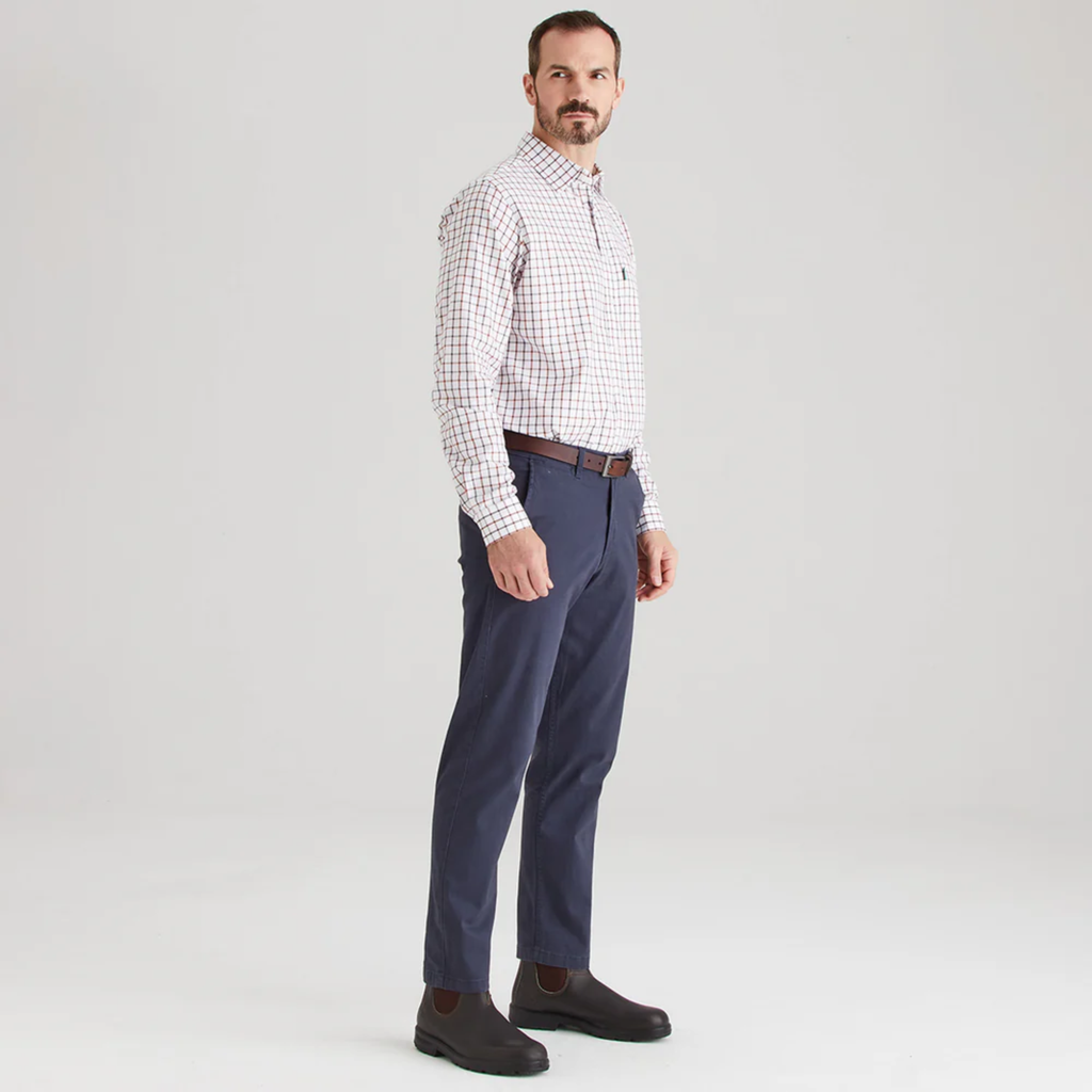 Ridgeline Mens Sedgebrook Shirt - Shale/Deep Russet