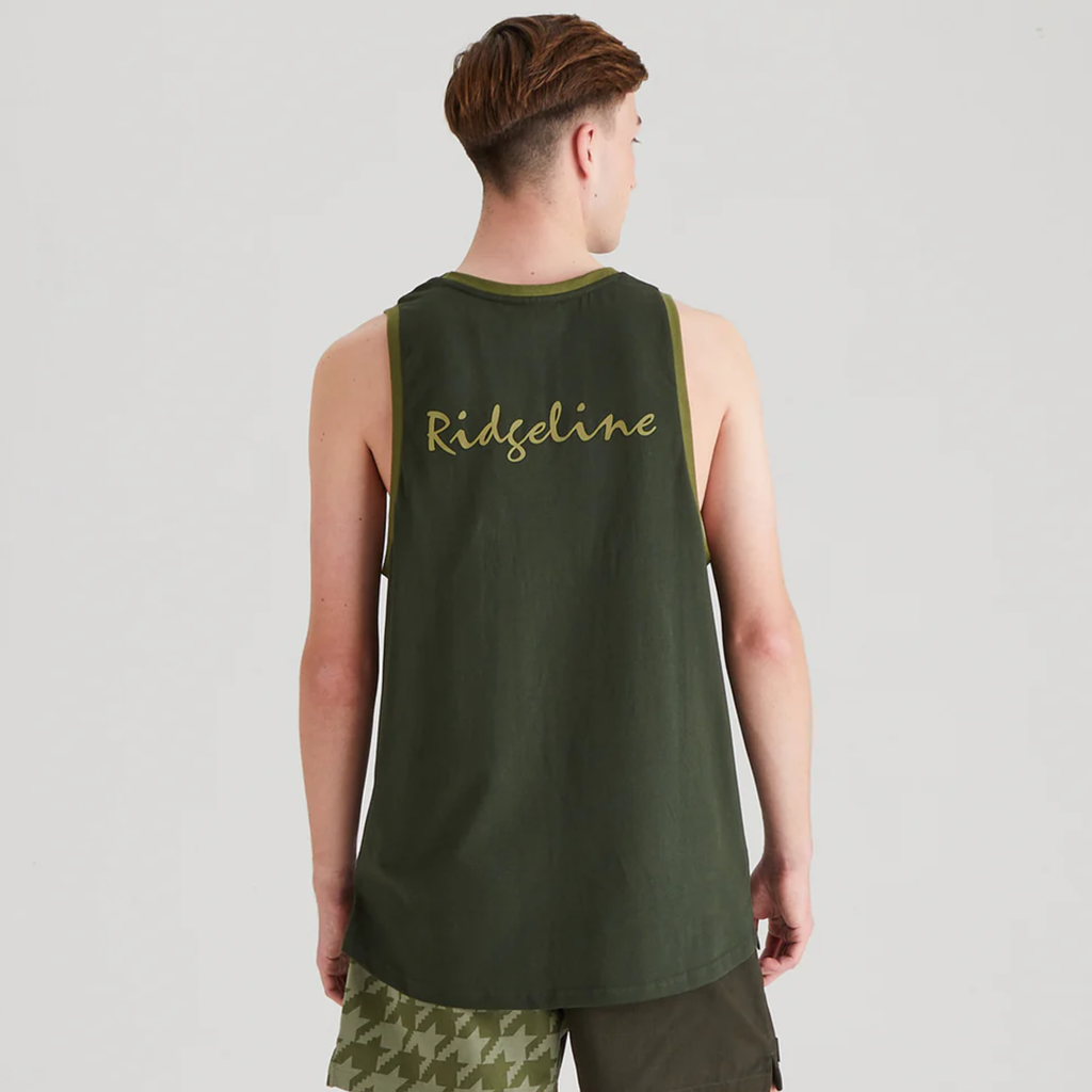 Ridgeline Mens Signature Singlet - Deep Forest