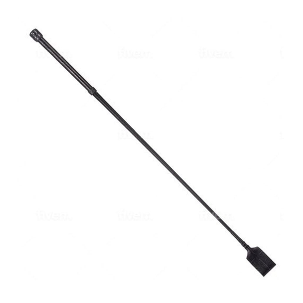 Country Direct Plain Leather Riding Whip - Black