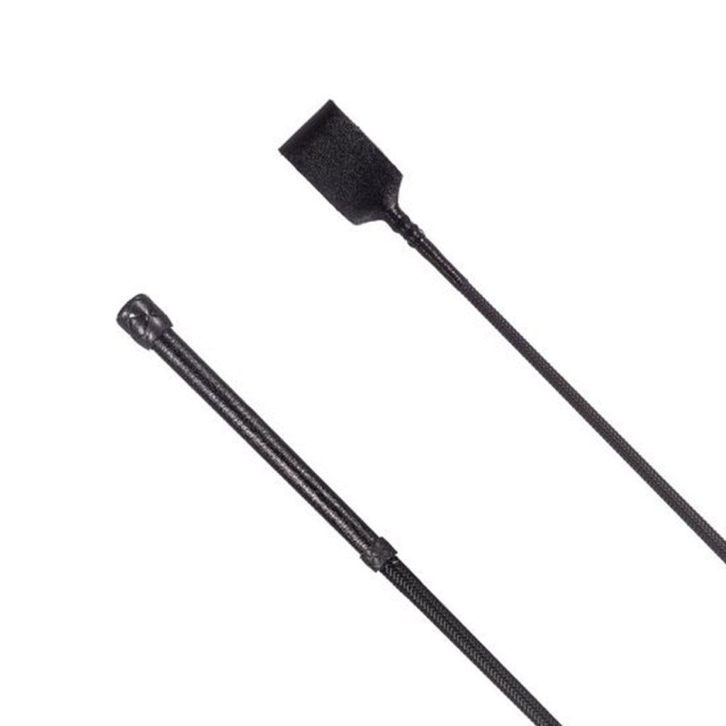 Country Direct Plain Leather Riding Whip - Black