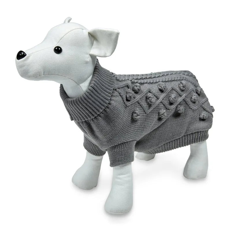 Petface Grey Knitted Dog Sweater