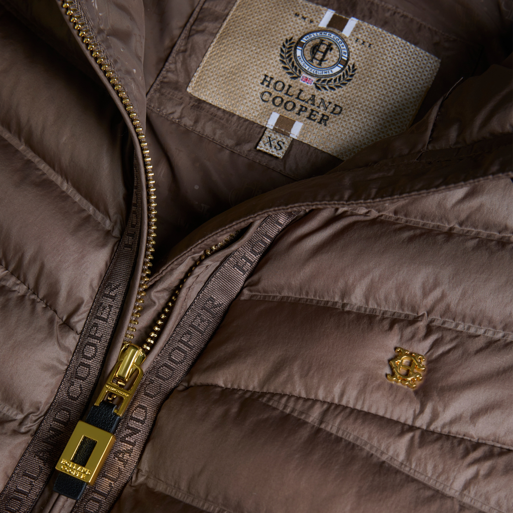 Holland Cooper Ladies Lightweight Puffer Gilet - Chestnut
