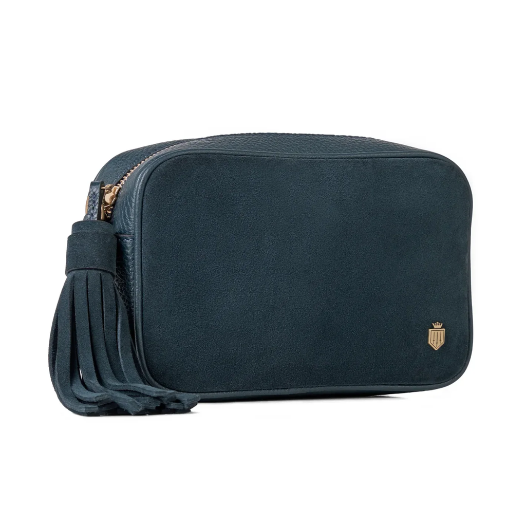 Fairfax & Favor Farnham Cross Body Bag - Teal Suede