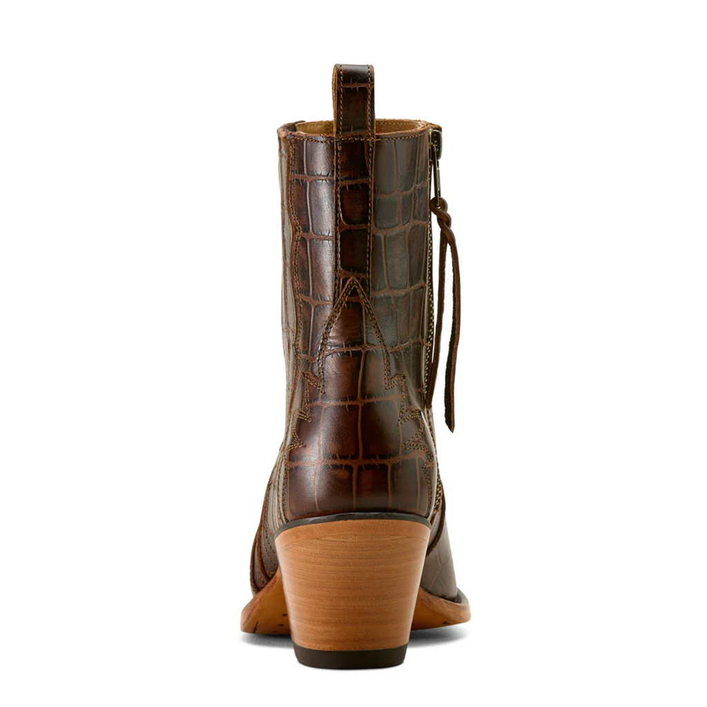 Ariat Ladies Jade Luxe Espresso Western Boot - Croc Print