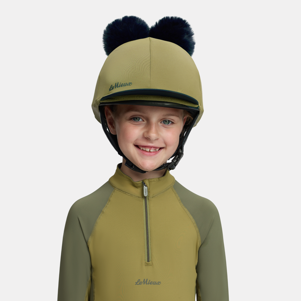 LeMieux Mini Double Pom Hat Silk - Gooseberry