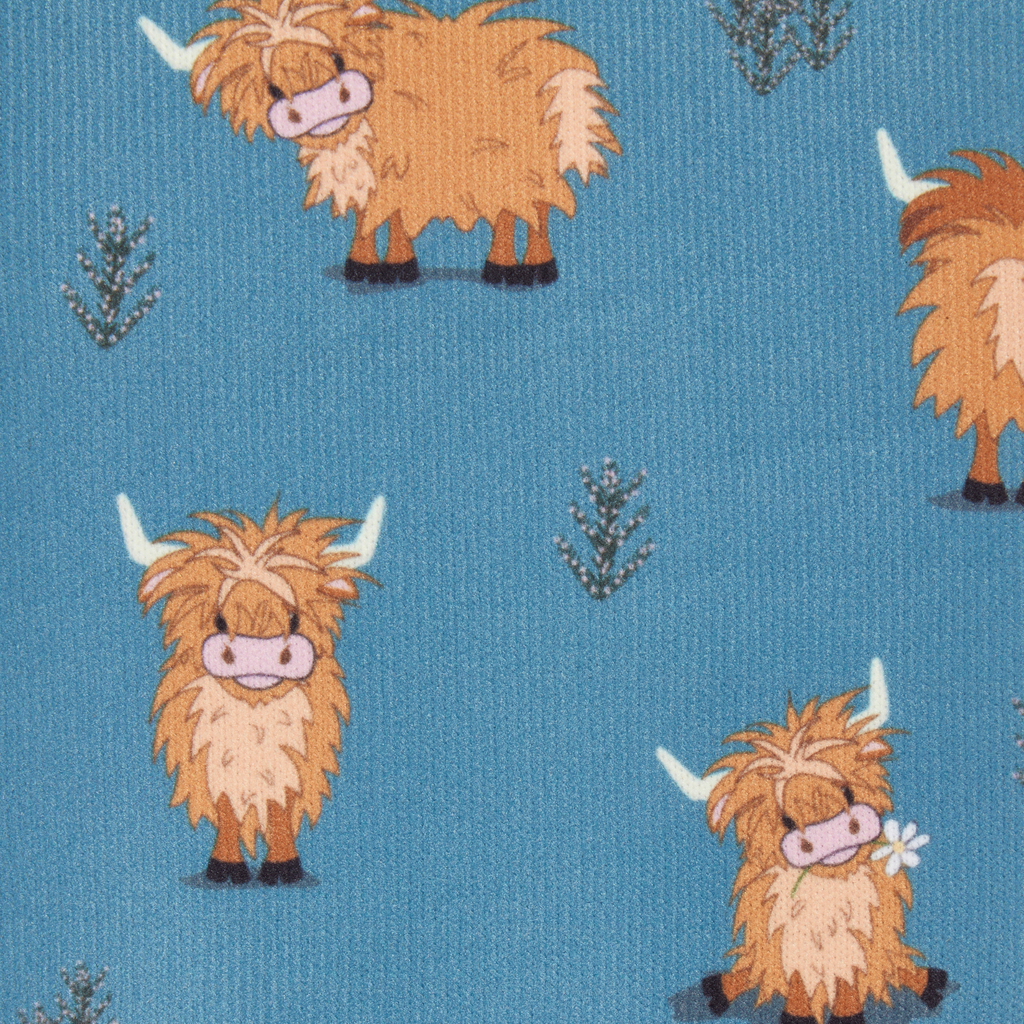 LeMieux Footsie Socks - Highland Cow/Aloe