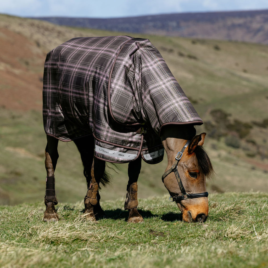 LeMieux Arika Check 100g Turnout Rug - Cocoa