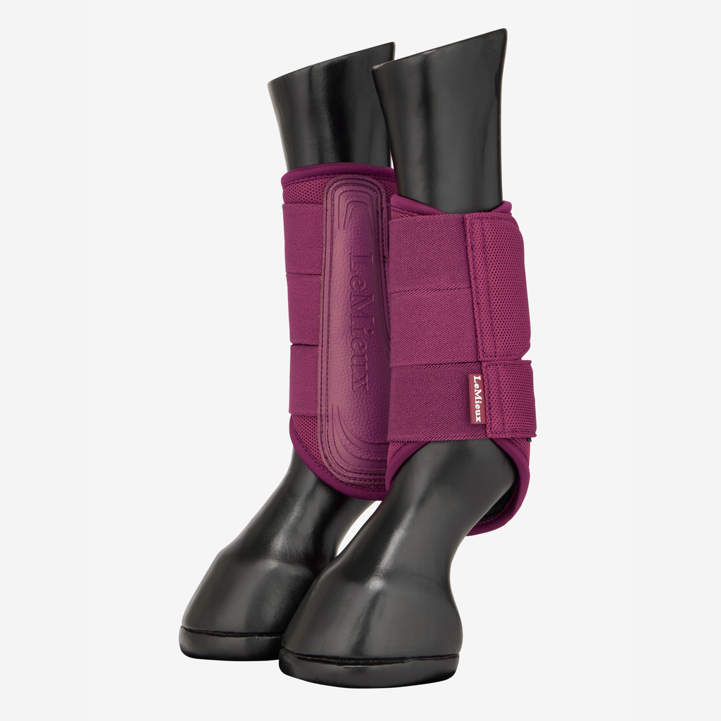 LeMieux Arika Mesh Brushing Boots - Blackberry