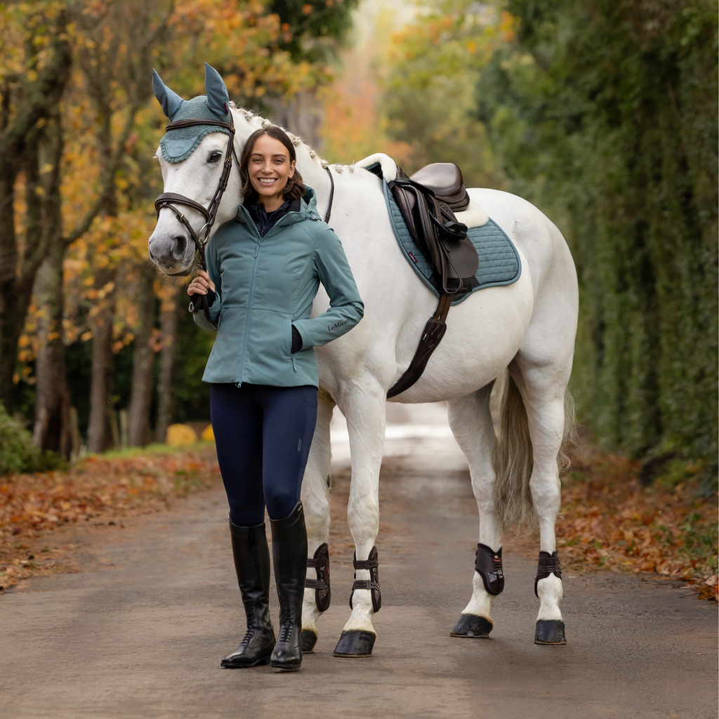 LeMieux Merino+ Suede Classic Close Contact Square - Aloe