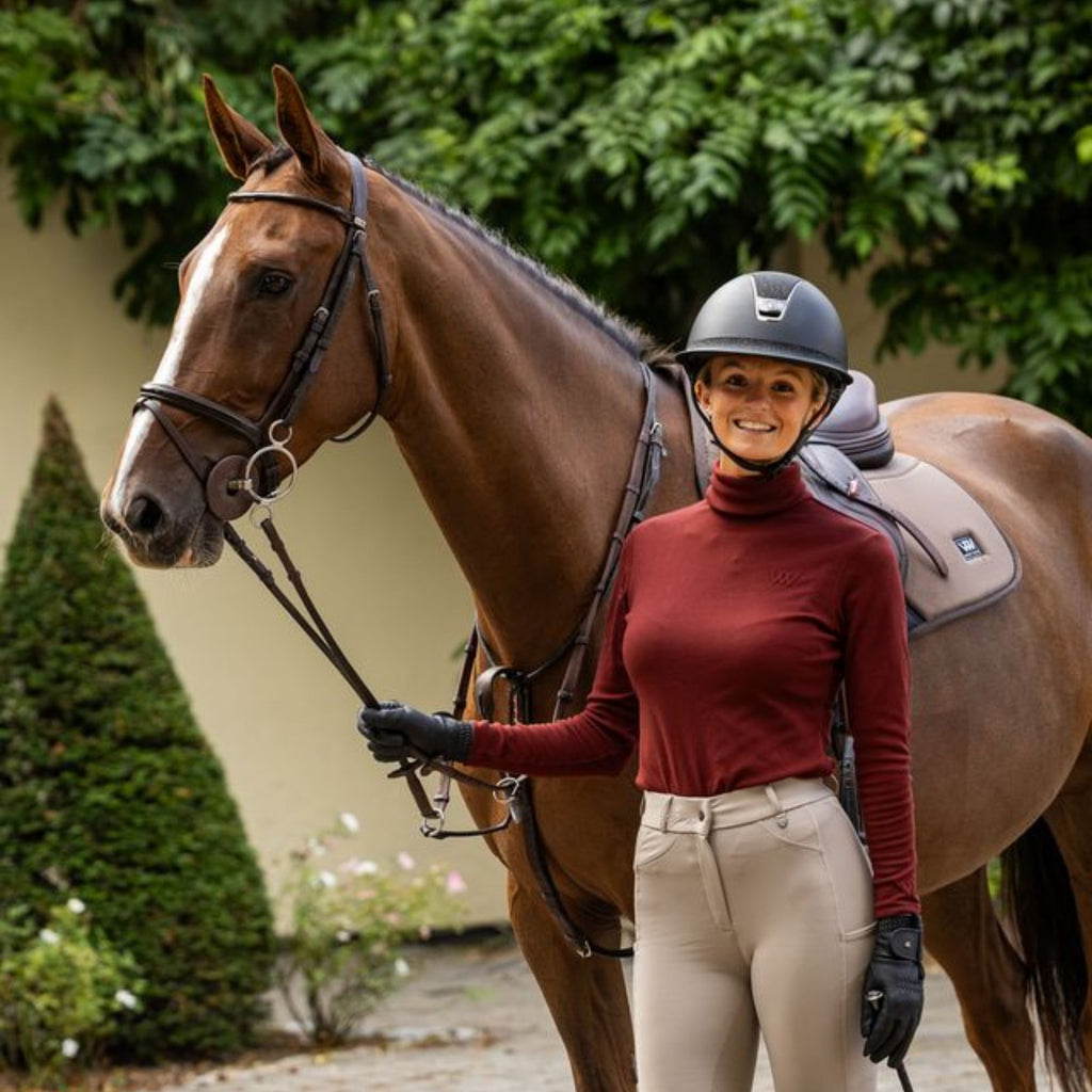 Woof Wear Ladies Roll Neck Shirt - Plum