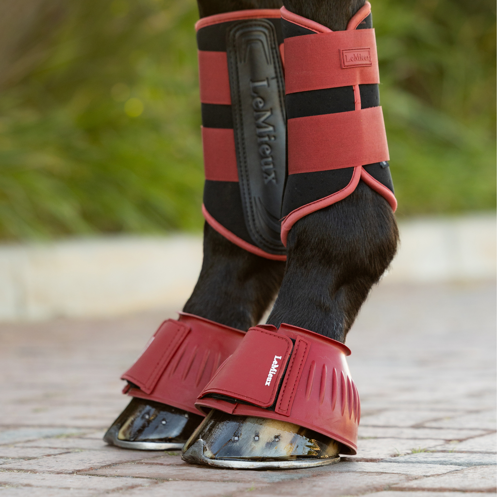 LeMieux Rubber Bell Boots - Russet
