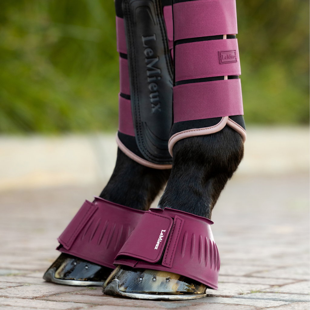 LeMieux Rubber Bell Boots - Blackberry