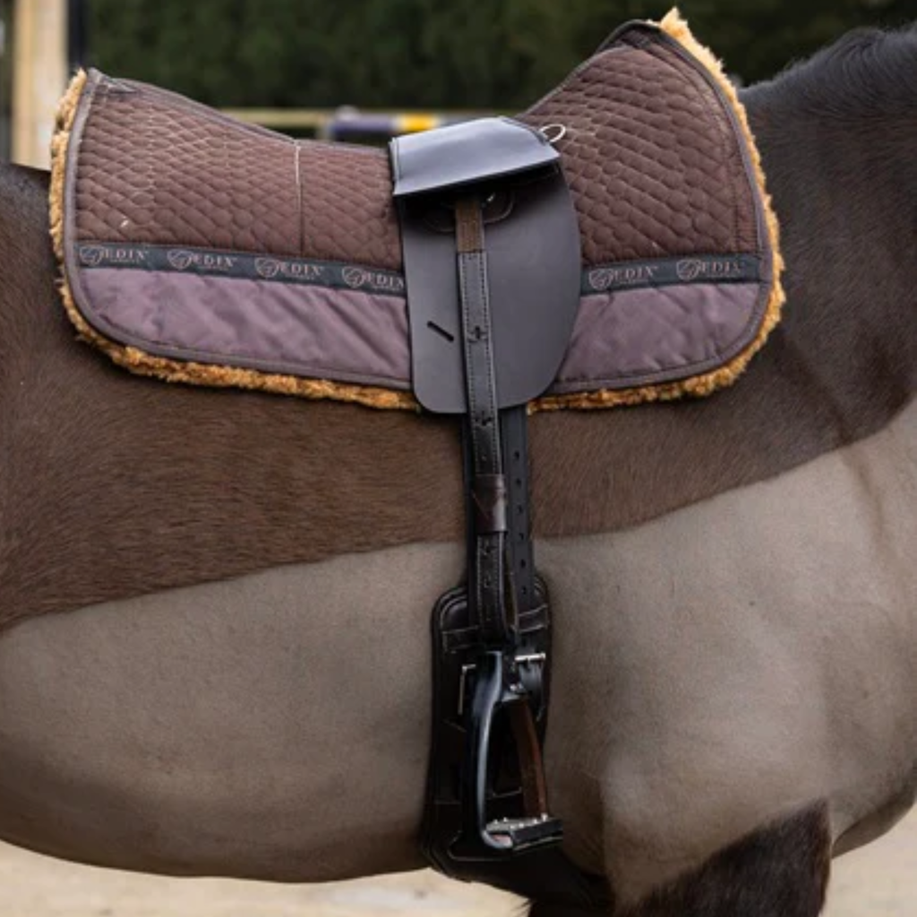 Total Contact Saddles Treeless Synthetic Long Billet Saddle - Chocolate Brown