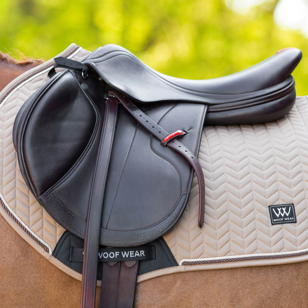 Woof Wear Herringbone Close Contact Saddle Pad - Caramel