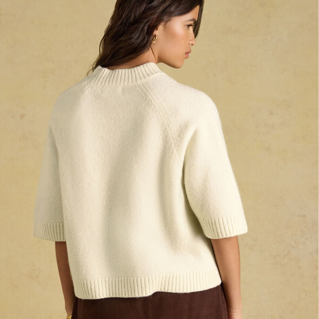 Joules Ladies Short Sleeve Knit - Cream