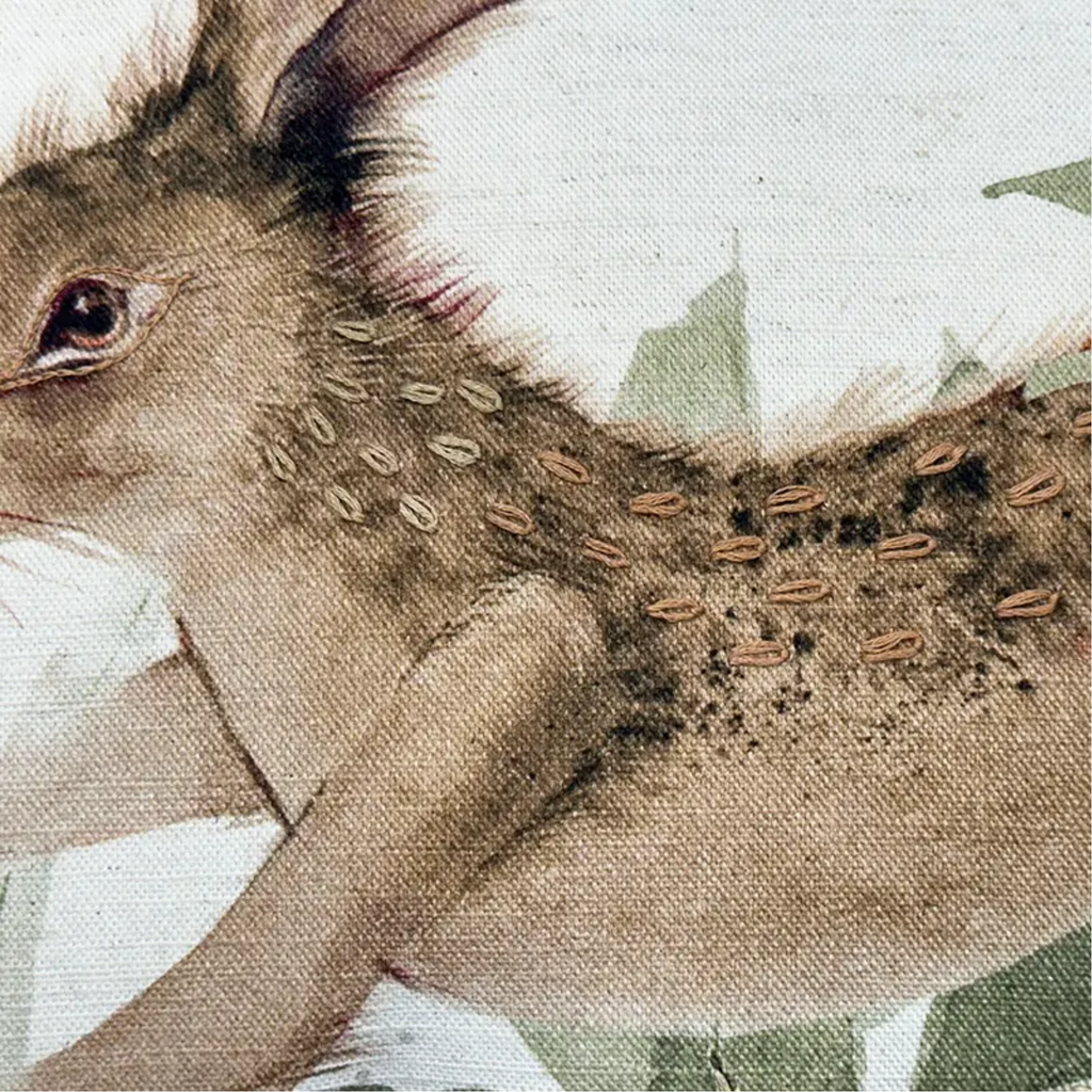 Aquarelle Home Joanna Jumping Hare Cushion