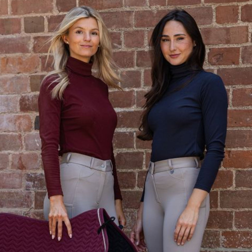 Woof Wear Ladies Roll Neck Shirt - Navy