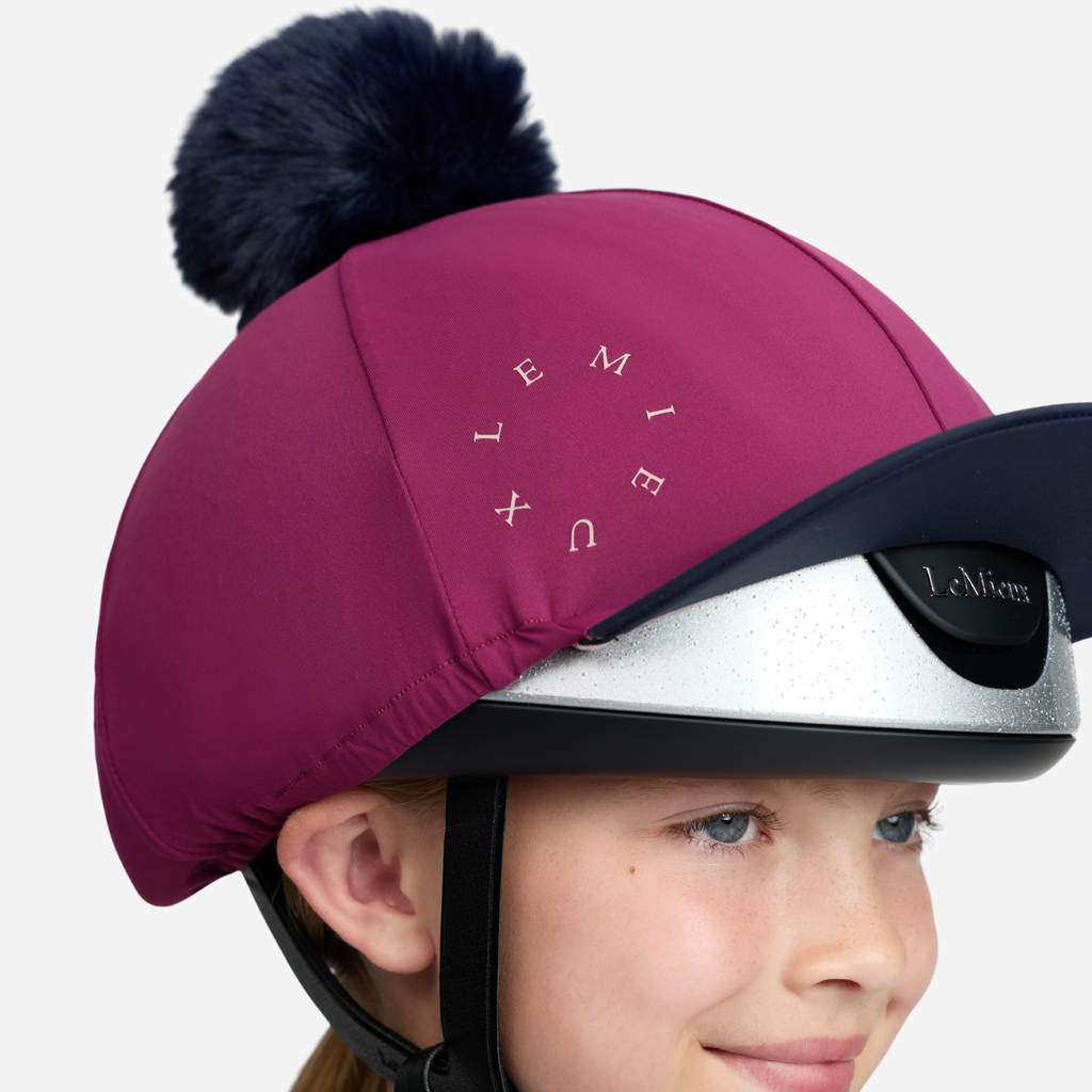 LeMieux Classique Pom Hat Silk - Blackberry