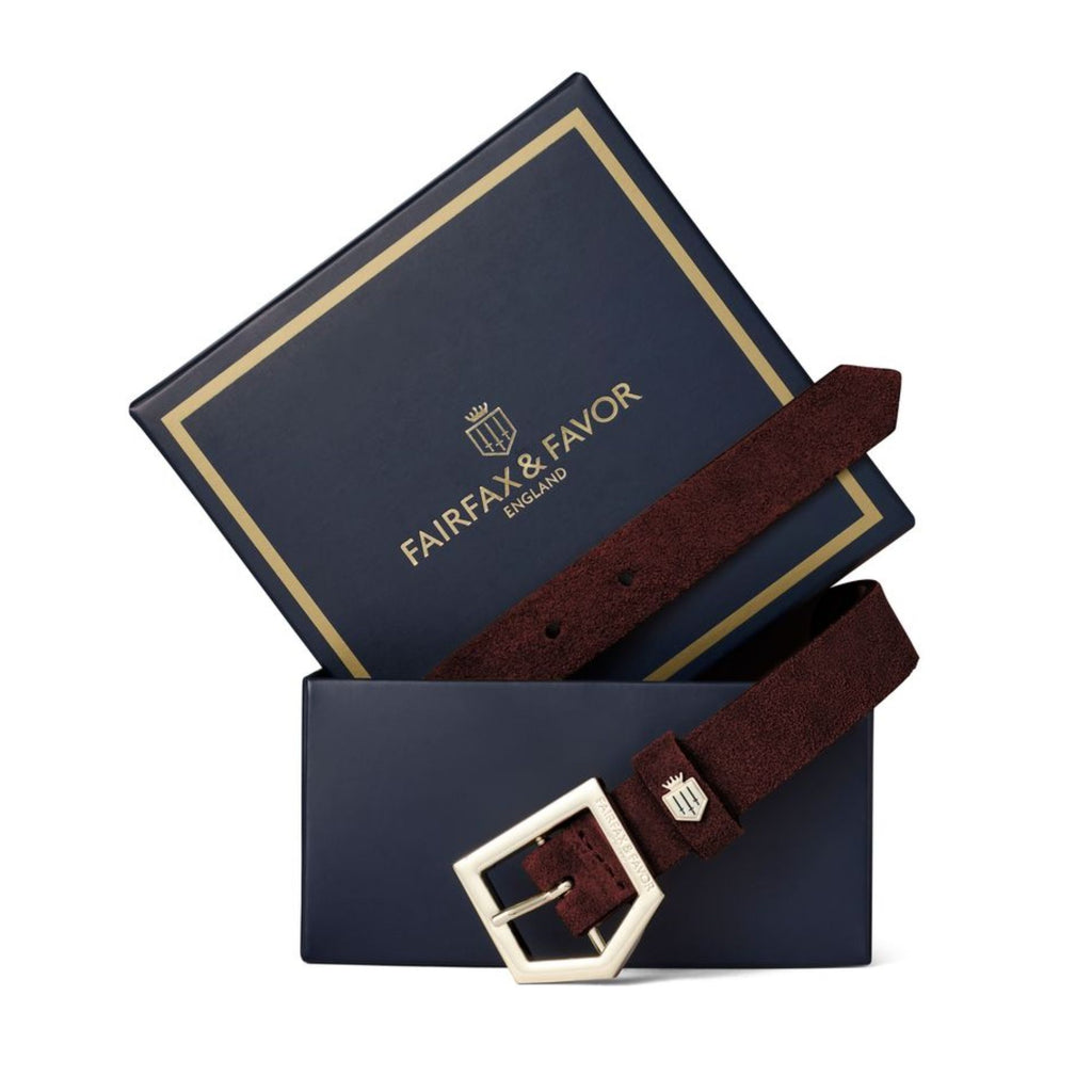 Fairfax & Favor Ladies Sennowe Belt - Port Suede