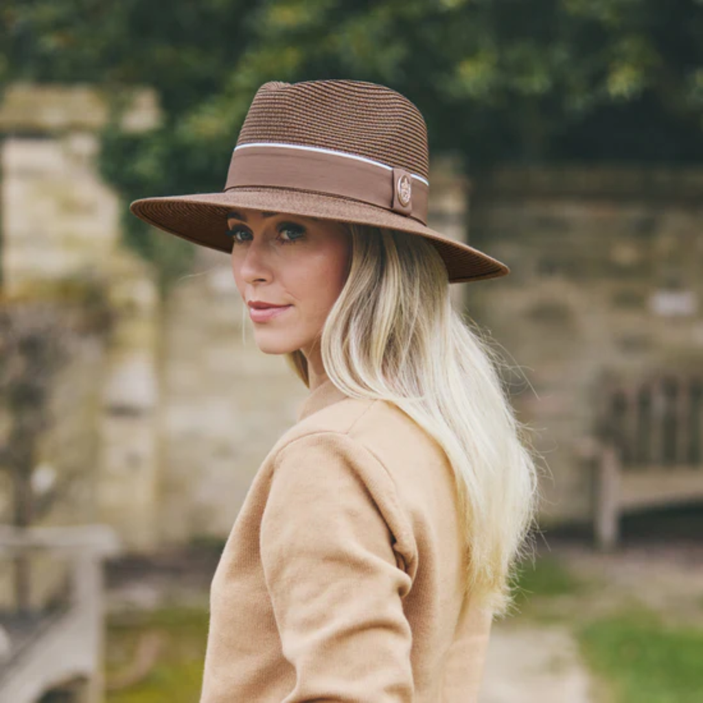 Hicks and Brown The Hemley Fedora Chocolate Ribbon - Brown