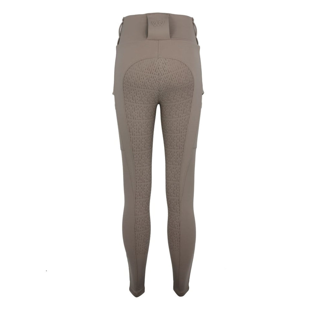 Woof Wear Ladies Full Seat All Season Riding Tights - Stone