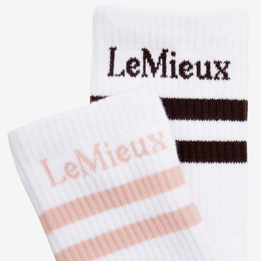 LeMieux Tall Crew Socks 2 Pack - White