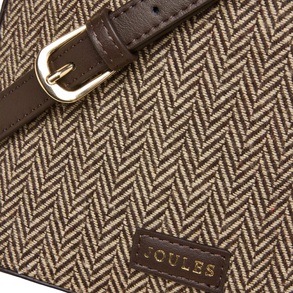 Joules Bucket Bag - Neutral Herringbone