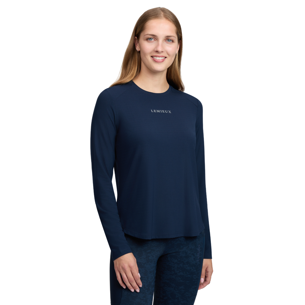 LeMieux Ladies Long Sleeve Sports Tee - Navy