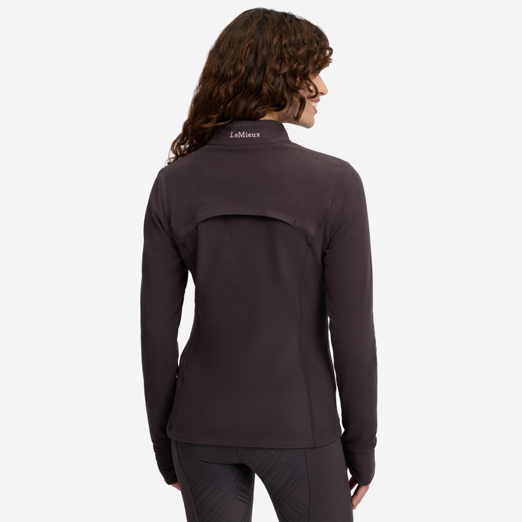 LeMieux Ladies Frances Quarter Zip Fleece - Cocoa
