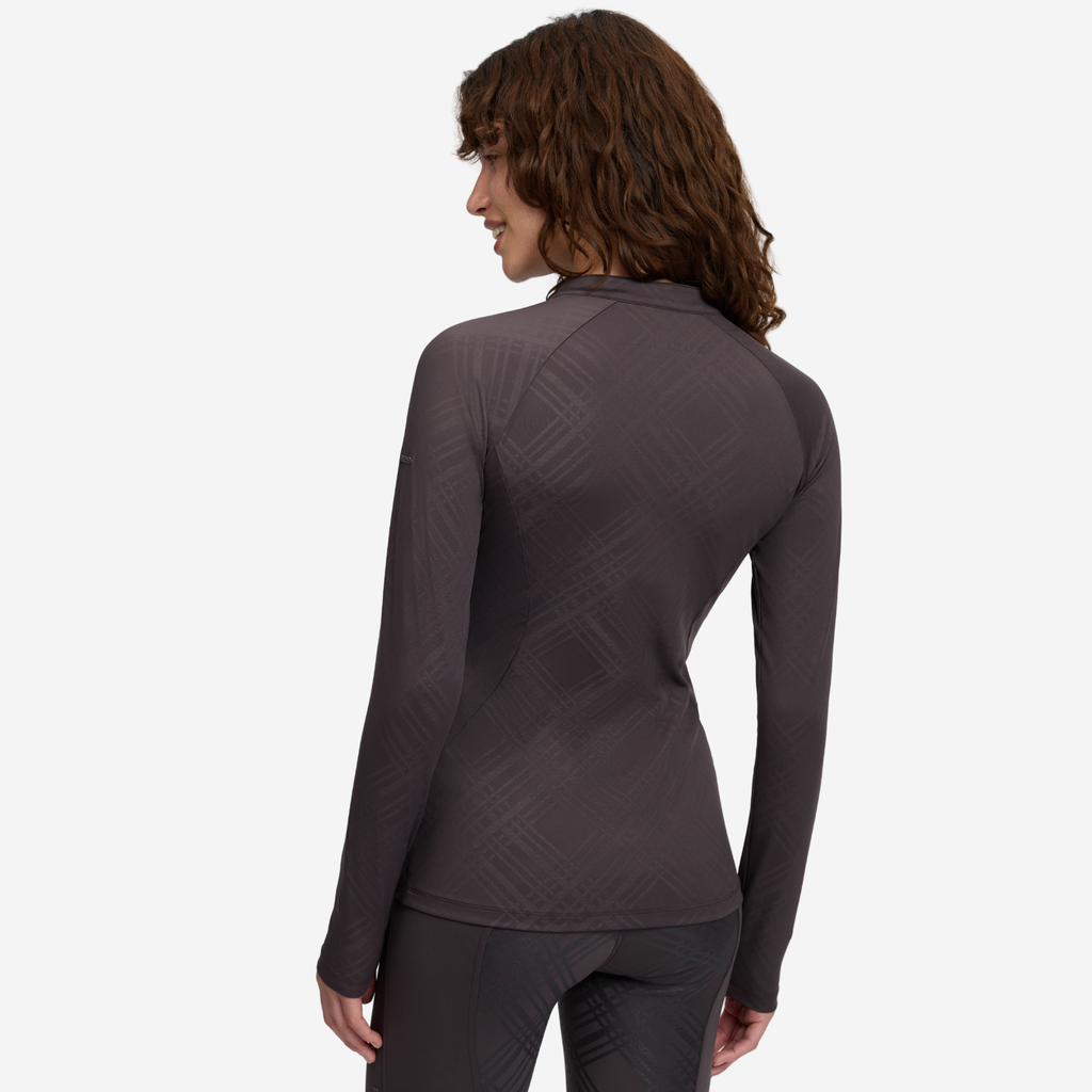 LeMieux Heritage Check Long Sleeve Base Layer - Cocoa