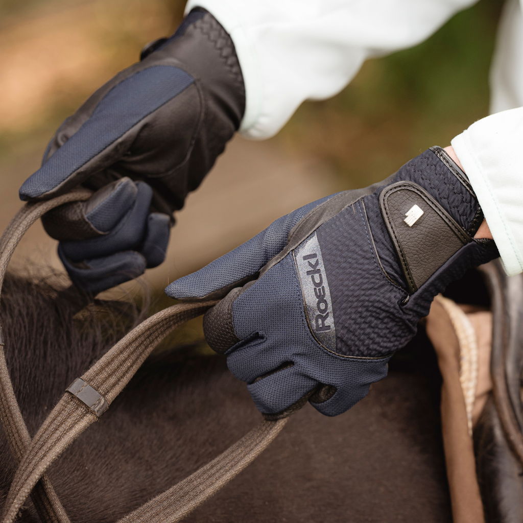 Roeckl Millero Riding Glove - Navy Night/Dark Navy