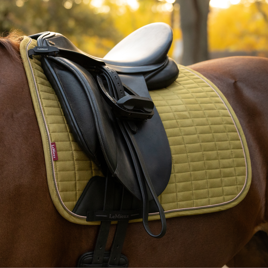 LeMieux Suede Dressage Square - Gooseberry