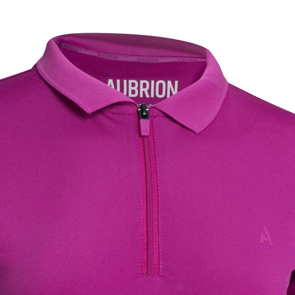 Aubrion React Young Rider Tech Polo - Fuchsia