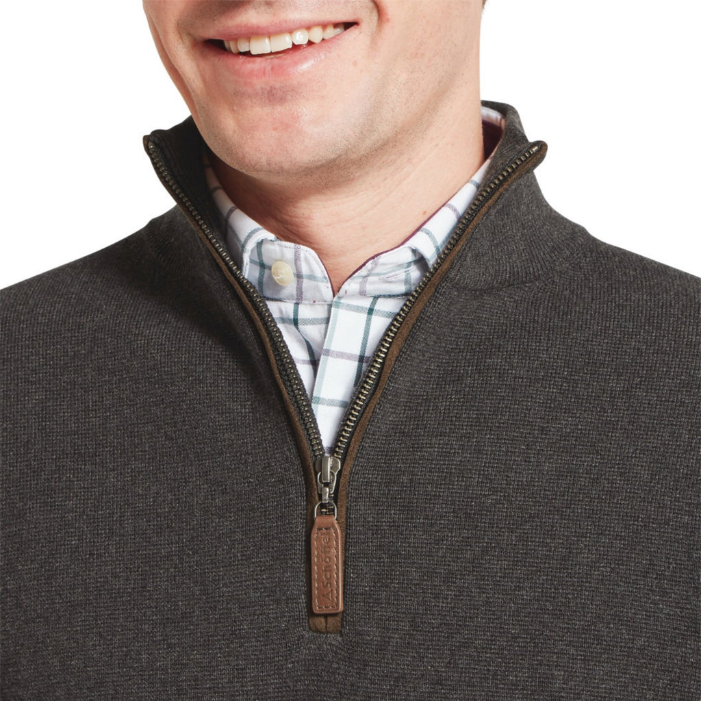 Schoffel Mens Marlow 1/4 Zip Jumper - Charcoal