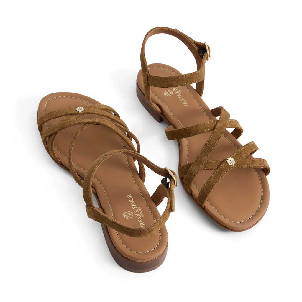 Fairfax and Favor St Ives Sandal - Tan Suede