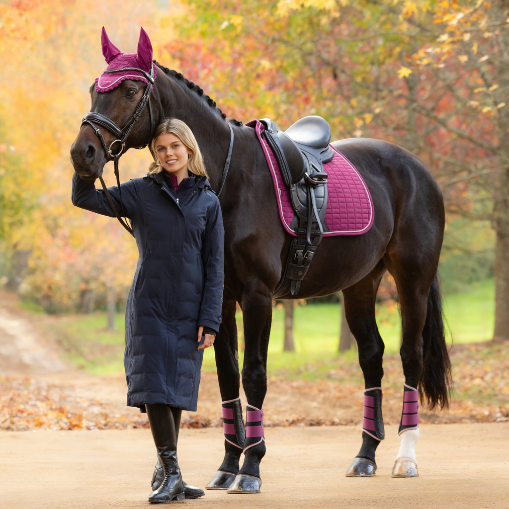 LeMieux Suede Dressage Square - Blackberry