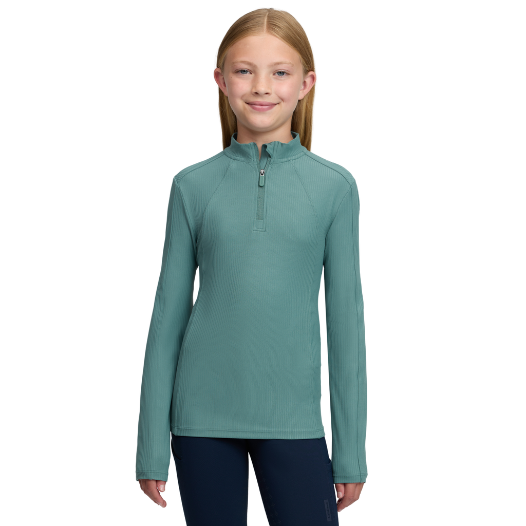 LeMieux Young Rider Raye Ribbed Base Layer - Aloe