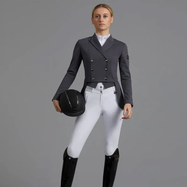 Premier Equine Capriole Ladies Short Tail Dressage Jacket - Grey