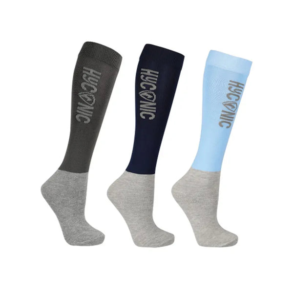 HYCONIC Childs Socks By Hy Equestrian - Blue
