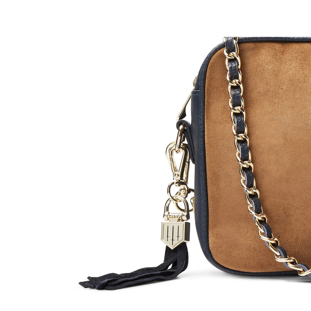 Fairfax and Favor Finsbury Bag - Tan/Navy