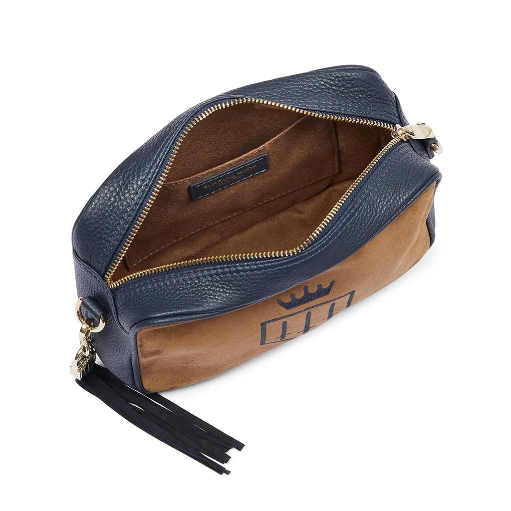 Fairfax and Favor Finsbury Bag - Tan/Navy