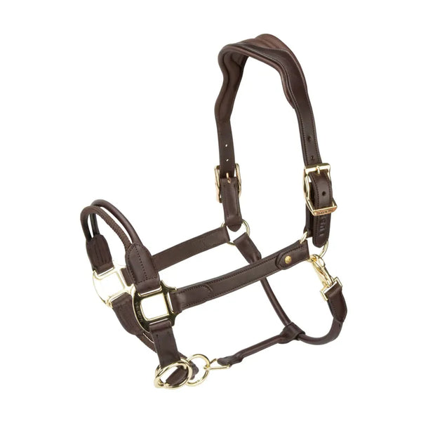 Velociti LUSSO Soria Control Leather Headcollar - Havana