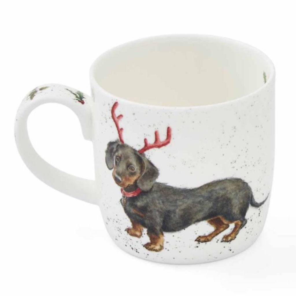Wrendale Dachshund Through The Snow Mug