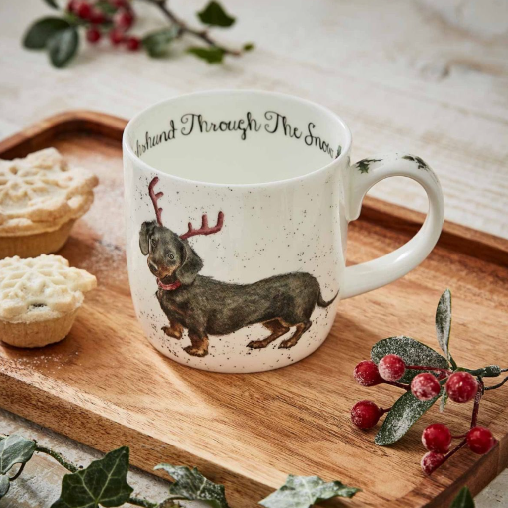 Wrendale Dachshund Through The Snow Mug