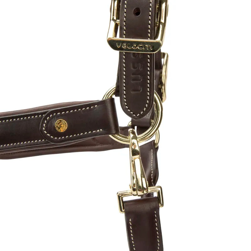 Velociti LUSSO Lorca Leather Headcollar - Havana