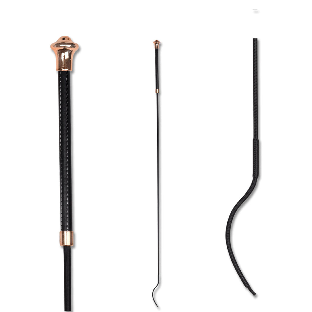 Mackey Noblesse Dressage Whip - Black/Rose Gold
