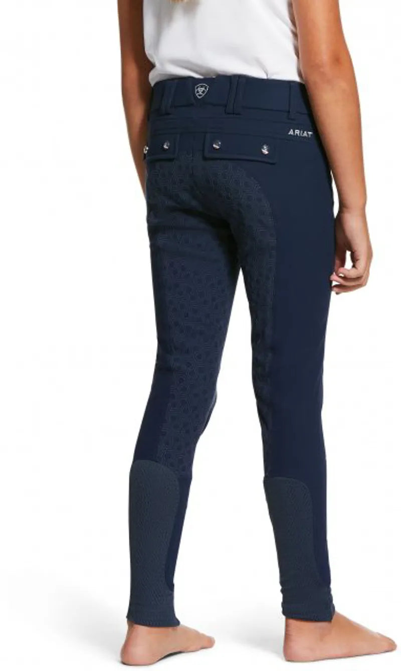 Ariat Youth Tri Factor Grip Full Seat Breech - Navy
